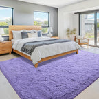 6x9 Area Rug for Living Room: Fluffy Shag Soft Washable Rugs Large Fuzzy Plush Indoor Carpet for Bedroom Nursery Playroom Kids Girls Boys Room (Purple, 6'x9')