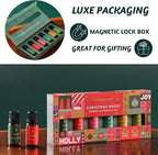 Folkulture Essential Oils Set for Diffuser | Set of 6 Cozy Aromatherapy Oils for Home | Peppermint, Candy, Apple Tart, Cranberry & Vanilla Fragrance Oils | Relaxation & Home Ambience | Sweet Treat