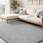 Keeko Area Rugs for Living Room Bedroom 5x8 Grey, Soft Modern Large Rugs Indoor Non Slip Fluffy Rug Minimalist Low Pile Washable Carpet Rug for Kids Boys Girls Dorm Classroom Nursery Home Decor