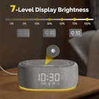 1Mii White Noise Sound Machine with Alarm Clock, Sound Machine for Sleep for Adults Baby, 30 Soothing Sounds, Smart App Controlled, Dimmable 7-Color Night Light, Sleeping Timer, 30 Volume Levels