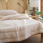 Bedsure Full Comforter Set - Cooling and Warm Bed Set, Beige Reversible Bedding for All Season, 3 Pieces, 1 Full Size Comforter (82"x88") and 2 Pillow Cases (20"x26")