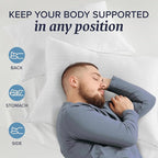 Beckham Hotel Collection King Size Memory Foam (Adjustable Fill) Bed Pillows Set of 2 - Cooling Shredded Foam Pillow for Back, Stomach or Side Sleepers (Pack of 2)