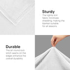Utopia Bedding Fleece Blanket Queen Size White (90x90 Inches) Ultra Soft Warm Lightweight Microfiber Breathable Anti-Static Cozy Winter Bed Blanket, All-Season Home Decor Gift for Men & Women