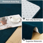 Softlife Navy Blue 2x6 Area Rug for Bedroom Living Room, Solid Non-Slip Fluffy Carpet with Soft Low Pile for Kids Boys Girls, Machine Washable Runner Rugs Fuzzy Aethetic Home Decor