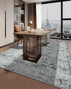 CRYPTOLITE Washable Area Rugs 8x10 Living Room Vintage Large Rug Non Slip Low Pile Carpet for Living Room Bedroom Farmhouse Dining Room Kids Playroom
