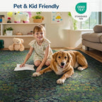 Lessymo Washable Hallway Runner Rug with Rubber Backing, Non Slip 8ft Long Floor Runner for Kitchen, Entryway Indoor, Stain Resistant Soft Boho Vintage Floral Botanical Carpet (2'7"x8' Forest Green)