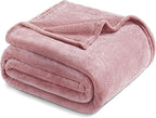Exclusivo Mezcla Fleece Dusty Pink Throw Blanket for Couch, Sofa, Super Soft and Warm Blankets, All Season, Cozy, Plush, Lightweight, 50x60 Inches