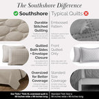 Southshore Fine Living, Inc. Oversized Bedding Quilt, Lightweight Bedding, Twin XL Bedspreads for Adult, Soft Coverlet 2-Piece Set with One Matching Pillow Sham, All Season Twin/XL Quilts, Sandy Taupe