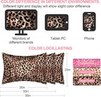 Mulberry Silk Pillow Cases Standard Size with Hidden Zipper, Ultra Smooth and Soft Breathable Cooling Silk Satin Pillowcase for Hair and Skin, Gifts for Women Men (Leopard Brown, 20x26 Inches, 1 Pack)