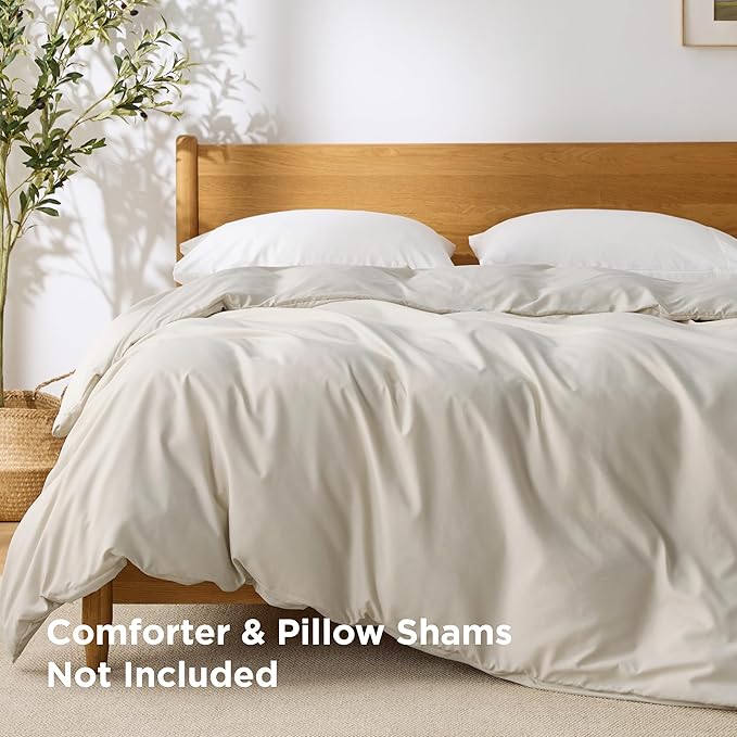 Bedsure Duvet Cover King Size - Only Includes 1 Duvet Cover (104"x90"), Hotel Luxury Soft Double Brushed All Season Bedding for Kids & Adults, Zipper Closure, Linen (No Comforter, No Pillow Shams)