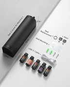 Aromadd Scent Diffuser Starter Kit – Waterless Essential Oil Diffuser for Home, 1500 Sq.Ft Coverage Scent Air Machine, Smart Auto Mode Hotel Collection Diffuser with Cold Air Tech (Black)