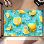 Lemon Area Rug 2x3 ft Entry Rug Washable Boho Rugs Non Slip Low Pile Floral Door Mat Small Carpet for Bedroom, Bedside, Kids Room, Office, Dining Room