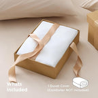 Bedsure Duvet Cover Oversized King Size - Only Includes 1 Duvet Cover (120"x98"), Hotel Luxury Soft Double Brushed All Season Bedding, Zipper Closure, White (No Comforter, No Pillow Shams)
