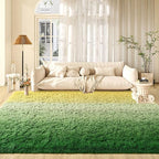 Yellow Green Area Rugs 4x6 Feet Rug for Bedroom Living Room, Cute Indoor Gradient Carpets, Plush Soft Rug for Kids Room, Fluffy Rugs for Girls Boys Nursery Room Home Decor