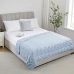 L'AGRATY Weighted Blanket - 48"x72" 15lbs Cooling Breathable Heavy Blanket Microfiber Material with Glass Beads for Adult All-Season Summer Fall Winter Soft Thick Comfort