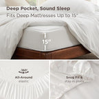 Bedsure Duvet Cover with Fitted Sheet Full - Deep Pocket, Hotel Luxury Soft Double Brushed Bedding Set with Zipper Closure, Includes 1 Duvet Cover, 1 Fitted Sheet, 2 Pillow Shams, NO Comforter, White