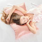BEDELITE Satin Pillowcase for Hair and Skin, Super Soft and Cooling Similar to Silk Pillow Cases 2 Pack with Envelope Closure, Gift for Women Men(20"x36" King Size, Coral)