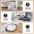 CRYPTOLITE Area Rugs 9x12 Rug for Living Room Abstract Washable Rug with Non-Slip Backing Low Pile Area Rugs for Bedroom, Dining Room, Grey