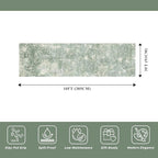 3x10 ft Long Hallway Runner Rug – Non-Slip Washable Kitchen Floor Rug with Rubber Backing, Modern Low Pile Thin Wide Carpet Runners for Bedroom, Entryway Indoor (Sage Green,3x10)