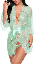 Avidlove Women's Lace Kimono Robe Babydoll Lingerie Mesh Nightgown S-5XL
