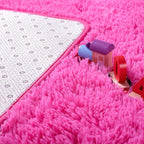 Noahas Fluffy 6x9 Area Rugs for Living Room,Shaggy Hot Pink Rugs for Bedroom Girls,Thick Shag Throw Carpet,Soft Non-Slip Dorm Nursery Kids Rug Home Decor Aesthetic