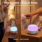 2025 Mom's Choice Awards | Sound Machine Baby White Noise Machine with Sunrise Alarm Clock & App Control – 360° RGB Night Light, Sleep Soother for Adults & Kids, Newborn Essentials Shower Gift