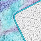 Deerhoo Shag Area Rug, 4 X 6 Tie-Dyed Plush Fuzzy Rugs for Living Room, Ultra Soft Fluffy Furry Rug for Bedroom, Indoor Carpet Nursery Rugs for Kids Room Home Decor, Rainbow