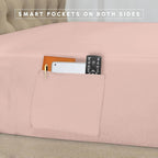 Elegant Comfort 8-Piece Pinch Pleated Comforter Set - All Season Complete Bed in a Bag, Includes 4pc Smart Sheet Set, Bed Skirt, Comforter, Matching Pillowcases and Shams, Twin/Twin XL, Blush Pink