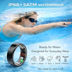 Smart Ring Health & Fitness Tracker for Men & Women – Sleep, Heart Rate & SpO₂ Monitoring, Stress & Activity Tracking, Women’s Health Support, 180+ Sports Modes, IP68 Waterproof, No Subscription Fee