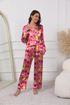 Ekouaer Pajamas For Women Set Silk Pjs 2 Piece Satin Sleepwear Long Sleeve Button Down Lounge Sets With Pant