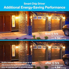 Qualilux Dusk to Dawn Bug Light Bulbs Outdoor, 1900K Amber Yellow, 600 Lumen, LED 9.5W, A19 E26, 2-Pack, HQ-H017
