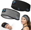 Perytong 2 Pack Sleep Headphones Bluetooth 5.4 Headband, Sleeping Headphones Music Headband for Men Women Side Sleepers, Sweat Resistant Sport Headband for Workout Yoga Running Sleeping