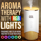 GuruNanda Calm Aura Essential Oil Diffuser, Sleek Modern Aromatherapy Diffuser with Turbo & Mist Modes, Auto Shut-Off Safety, Covers 250 Sq Ft, 100 ml