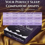 SLEEP SANCTUARY Satin Sheets King Size – 4 Piece Luxury Silky Bed Set, Softer Than Silk, 15" Deep Pocket, Cooling & Wrinkle-Free, Moisture-Wicking & Breathable for Hair & Skin (Gold)