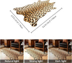 HOMORE Leopard Rug, 2.3x3.6 Feet Animal Skin Print Rug,Small Cheetah Rugs for Wall Art Decor,Western Floor Carpet for Bedroom Bedside Living Room Desk