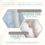 Elegant Comfort Throw Blanket, Reversible Sherpa Flannel, Ultra-Soft, Fuzzy, Cozy and Plush- All Season Lightweight Decorative Throw, 50 x 60 inches, Solid Sherpa Throw, Aqua