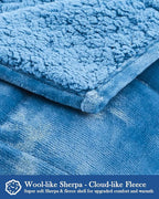 Topblan Sherpa Fleece Weighted Blanket for Adult, 15 lbs Dual Sided Cozy Fluffy Heavy Blanket, Ultra Fuzzy Throw Blanket with Soft Plush Flannel Top, 60 x 80 inches
