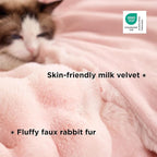 Bedsure GentleSoft Fluffy Fuzzy Twin Blanket, Soft Cozy Fleece Faux Fur Blanket, Pink Decorations Minky Velvet Couch Cover, Thick Warm Plush Women Men Birthday Gifts, 870GSM, Tie-dye Pink