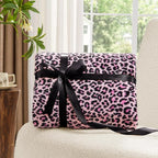 BEDELITE Pink Leopard Blanket Twin– Soft & Cozy Cheetah Blanket for Couch, Bed & Sofa, Lightweight Fleece Animal Print Decor, 60"x 80", Pink