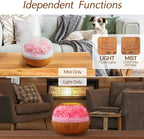 Aromatherapy Essential Oil Diffuser, 300ml Air Diffuser Humidifier with 7 LED Colors, Timer & Auto-Off for Home Bedroom Office (Pink)