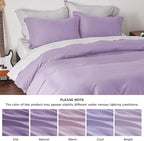 Bedsure Duvet Cover Full Size - Soft Double Brushed Bedding Set for Kids & Adults, Zipper Closure, 3 Pieces, Includes 1 Duvet Cover (80"x90") & 2 Pillow Shams, NO Comforter, Orchid Bloom