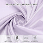 2 Pack Satin Pillowcase with Hidden Zipper, Adjustable Satin Eye Mask for Sleeping and Satin Volume Scrunchie for Hair and Skin, Standard Size(Purple,Classic Style)