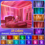 Mubarek Northern Lights for Bedroom,15 White Noise + Bluetooth Galaxy Light Projector,RGB Multi-Color Lamps for Night Stands Home Decor Living Room Night Light for Kids Gifts for Teen Girls