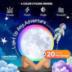 Mind-Glowing Moon Lamp - 3D Moon Night Light for Kids Bedroom - Globe Nightlight with Multi Color LED, Touch/Remote Control - Birthday Gift for Any Year Old Girls & Boys - Space Decor (5.9 inch)