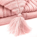 XMWEALTHY Swaddle Blankets for Newborn Baby Wrap Warm Knit Sleeping Bag Stroller Receiving Blankets Baby Girls Boys Dusty Rose 0-6 Month
