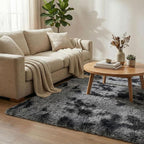 duduta Grey Plush Area Rugs for Bedroom 5x8 ft, Fluffy Carpet for Living Room Kids Room, Large Shag Dorm Rug, Washable Non Slip