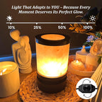 POHS Himalayan Pink Salt Round Lamp with Premium Brown Polished Wooden Base, 60'' Long Dimmer Switch Cord and Two Light Bulbs; Hand Crafted,for Home, Office and Gift for Christmas