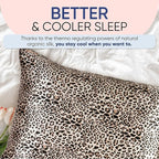 Blissy Silk Pillowcase - 100% Pure Mulberry Silk - 22 Momme 6A High-Grade Fibers - Silk Pillow Cover for Hair & Skin - Regular, Queen & King (Leopard, King)