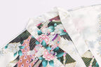 Women's Short Kimono Robes Bride and Bridesmaid Satin Floral Bathrobe Peacock Sleepwear Dressing Gown for Wedding Party