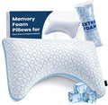 A-Pce Adjustable Pillow, Queen Size Bed Pillows for Sleeping, Luxury Shredded Memory Foam Pillows, Cooling Pillow for Side, Back, Stomach Sleepers, Firm Pillow for Hot Sleepers Neck Support